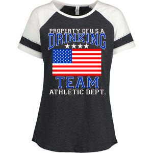 Property of U.S.A. Drinking Team Enza Ladies Jersey Colorblock Tee