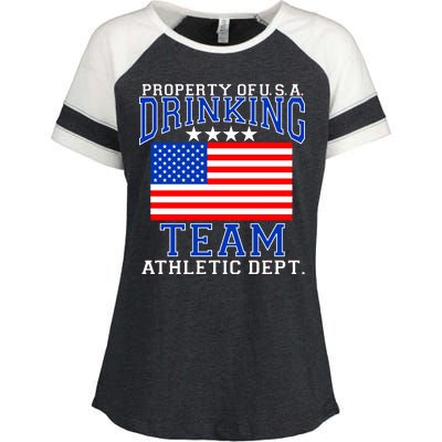 Property of U.S.A. Drinking Team Enza Ladies Jersey Colorblock Tee