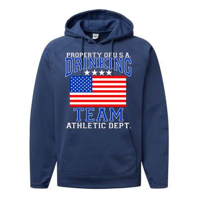 Property of U.S.A. Drinking Team Performance Fleece Hoodie