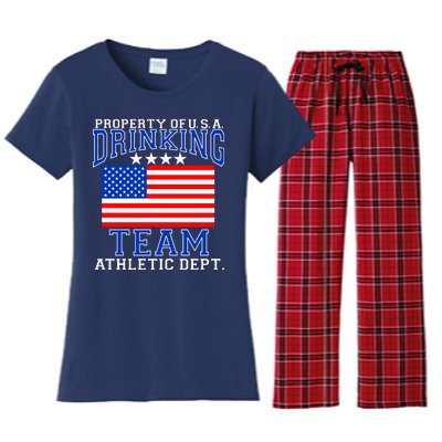 Property of U.S.A. Drinking Team Women's Flannel Pajama Set