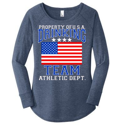 Property of U.S.A. Drinking Team Women's Perfect Tri Tunic Long Sleeve Shirt