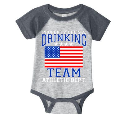 Property of U.S.A. Drinking Team Infant Baby Jersey Bodysuit