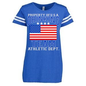 Property of U.S.A. Drinking Team Enza Ladies Jersey Football T-Shirt