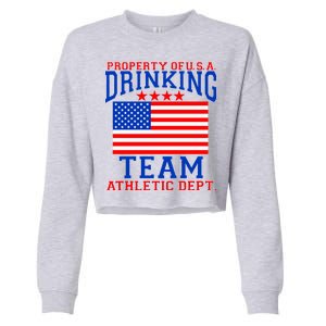 Property of U.S.A. Drinking Team Cropped Pullover Crew