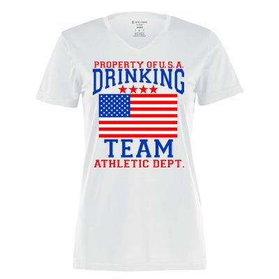 Property of U.S.A. Drinking Team Women's Momentum V-Neck T-Shirt