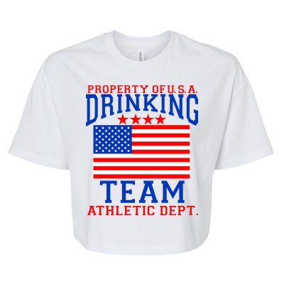 Property of U.S.A. Drinking Team Bella+Canvas Jersey Crop Tee