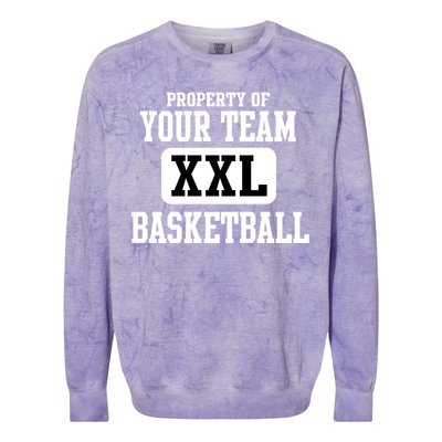 Property Of Your Team XXL Sports Personalize Text Colorblast Crewneck Sweatshirt