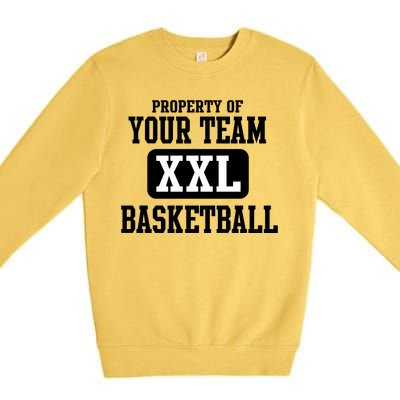 Property Of Your Team XXL Sports Personalize Text Premium Crewneck Sweatshirt