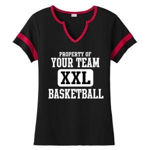 Property Of Your Team XXL Sports Personalize Text Ladies Halftime Notch Neck Tee