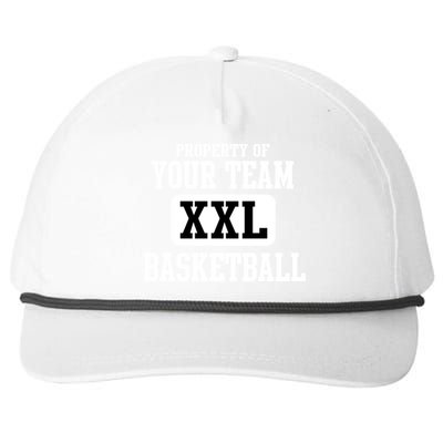 Property Of Your Team XXL Sports Personalize Text Snapback Five-Panel Rope Hat