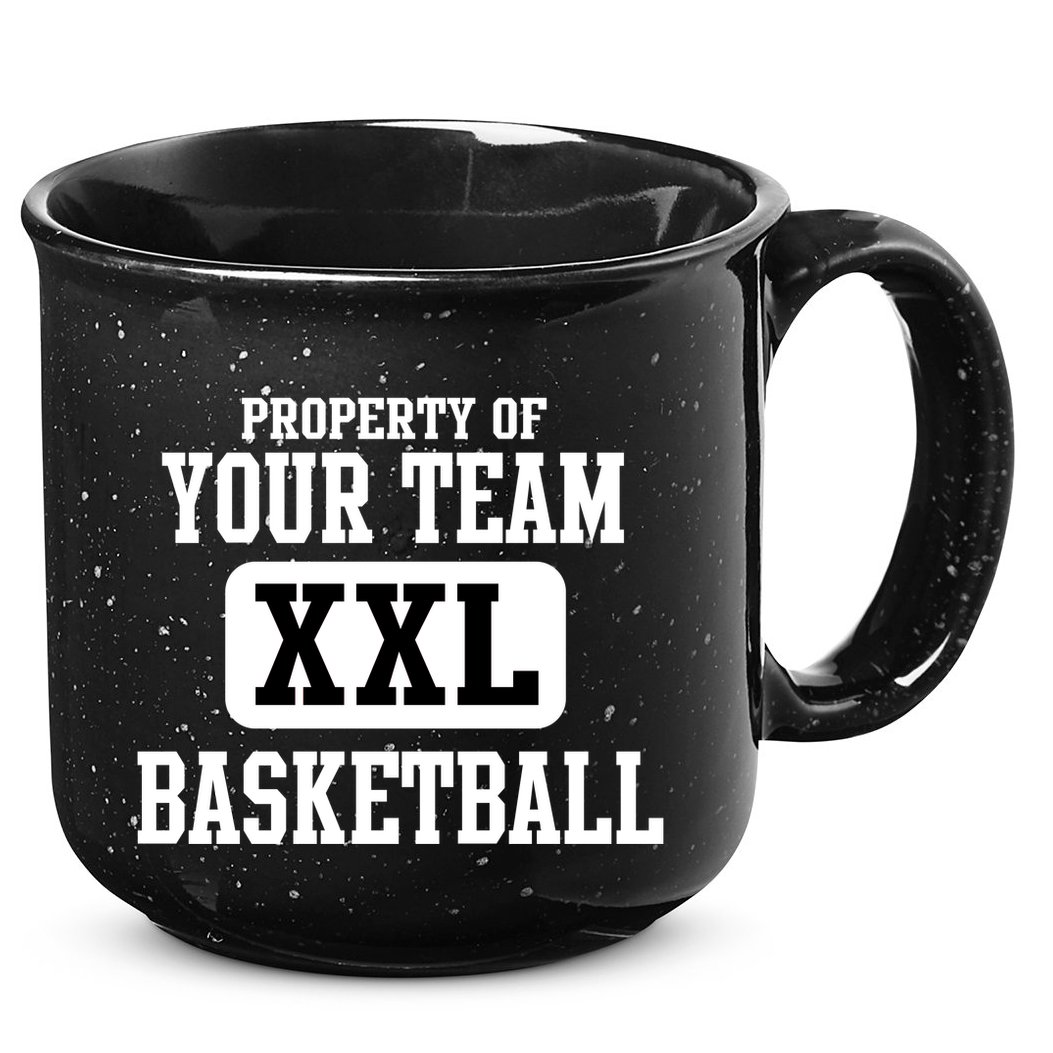 Property Of Your Team XXL Sports Personalize Text 15oz Campfire Ceramic Mug