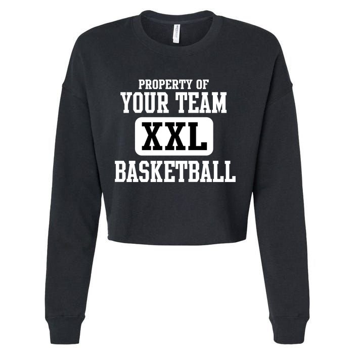 Property Of Your Team XXL Sports Personalize Text Cropped Pullover Crew