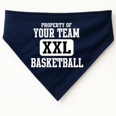 Property Of Your Team XXL Sports Personalize Text USA-Made Doggie Bandana