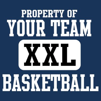 Property Of Your Team XXL Sports Personalize Text T-Shirt