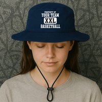 Property Of Your Team XXL Sports Personalize Text Bucket Hat