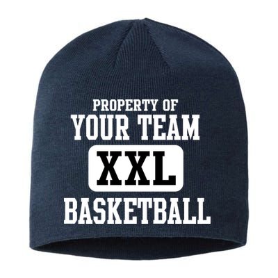 Property Of Your Team XXL Sports Personalize Text Sustainable Beanie