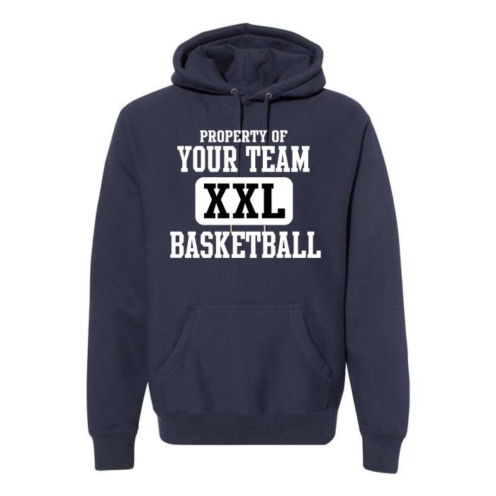 Property Of Your Team XXL Sports Personalize Text Premium Hoodie