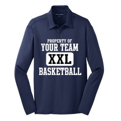 Property Of Your Team XXL Sports Personalize Text Silk Touch Performance Long Sleeve Polo