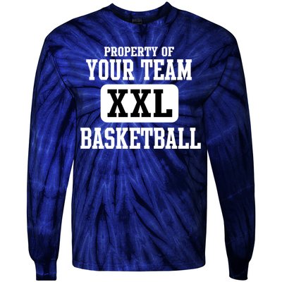 Property Of Your Team XXL Sports Personalize Text Tie-Dye Long Sleeve Shirt