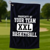 Property Of Your Team XXL Sports Personalize Text Golf Towel
