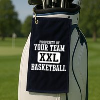 Property Of Your Team XXL Sports Personalize Text Golf Towel