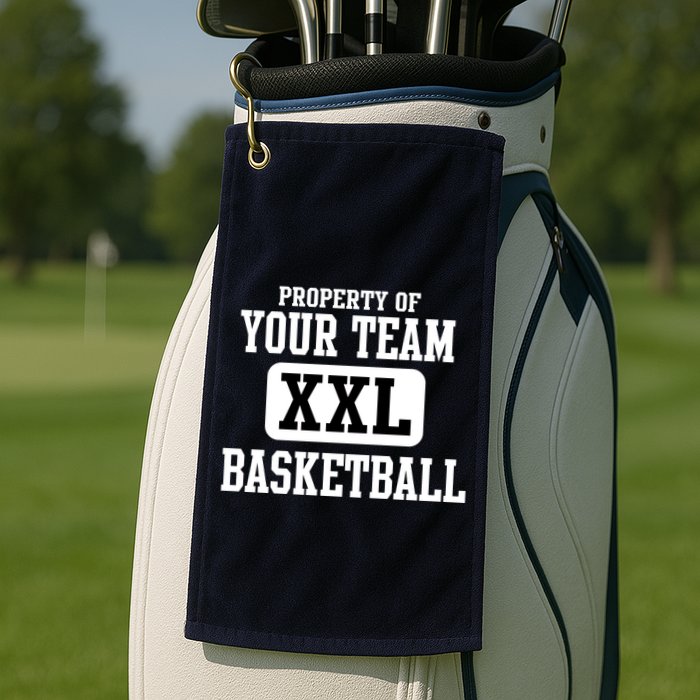Property Of Your Team XXL Sports Personalize Text Golf Towel