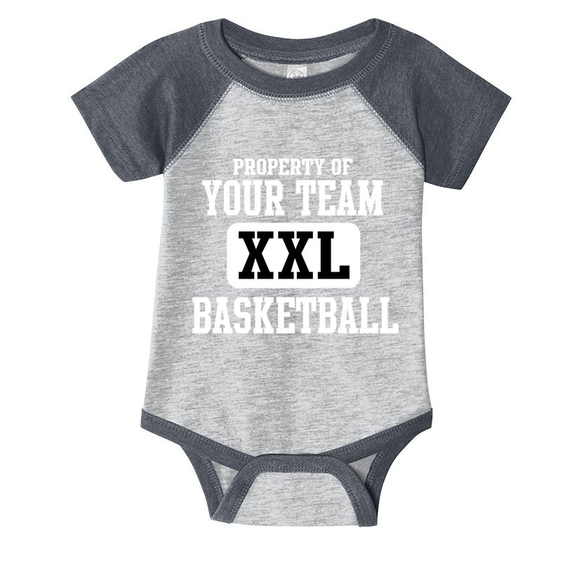 Property Of Your Team XXL Sports Personalize Text Infant Baby Jersey Bodysuit