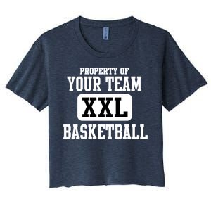 Property Of Your Team XXL Sports Personalize Text Women's Crop Top Tee