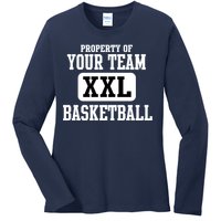 Property Of Your Team XXL Sports Personalize Text Ladies Long Sleeve Shirt