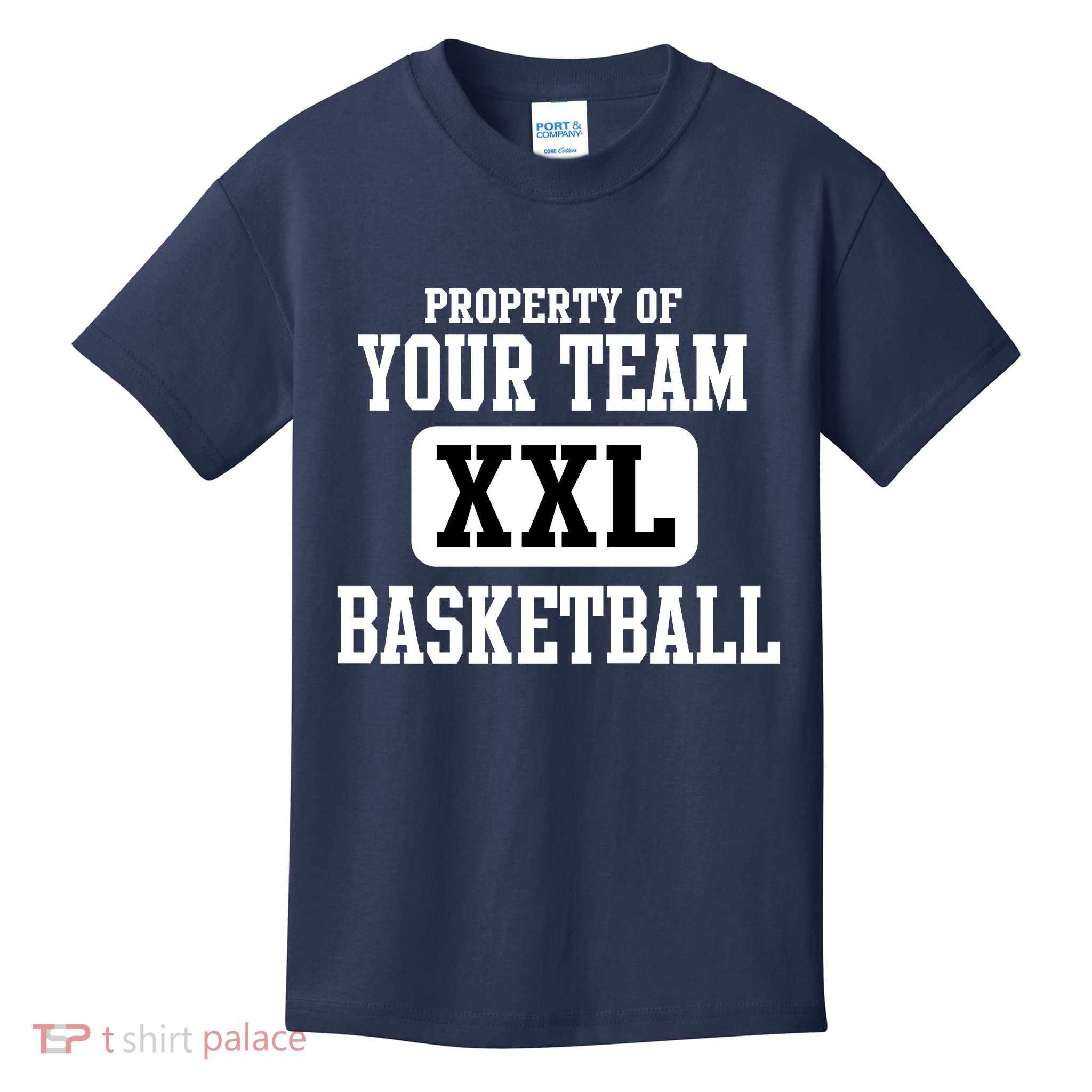Property Of Your Team XXL Sports Personalize Text Kids T-Shirt