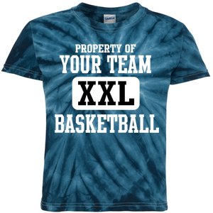 Property Of Your Team XXL Sports Personalize Text Kids Tie-Dye T-Shirt