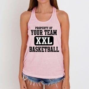 Property Of Your Team XXL Sports Personalize Text Women's Knotted Racerback Tank