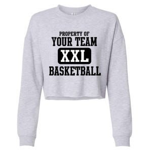 Property Of Your Team XXL Sports Personalize Text Cropped Pullover Crew