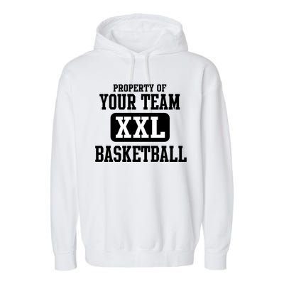 Property Of Your Team XXL Sports Personalize Text Garment-Dyed Fleece Hoodie