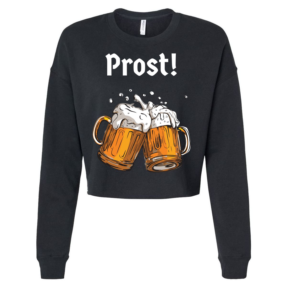 Prost Oktoberfest Beerfest Cropped Pullover Crew