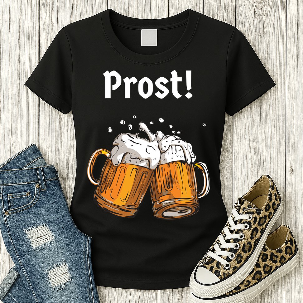 Prost Oktoberfest Beerfest Womens T-Shirt