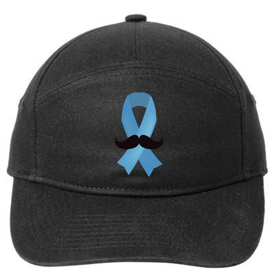 Prostate Awareness Mustache Month 7-Panel Snapback Hat