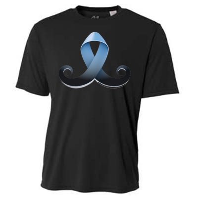 Prostate Awareness Ribbon Mustache Cooling Performance Crew T-Shirt