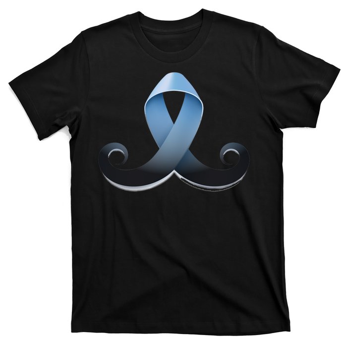 Prostate Awareness Ribbon Mustache T-Shirt