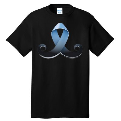 Prostate Awareness Ribbon Mustache Tall T-Shirt