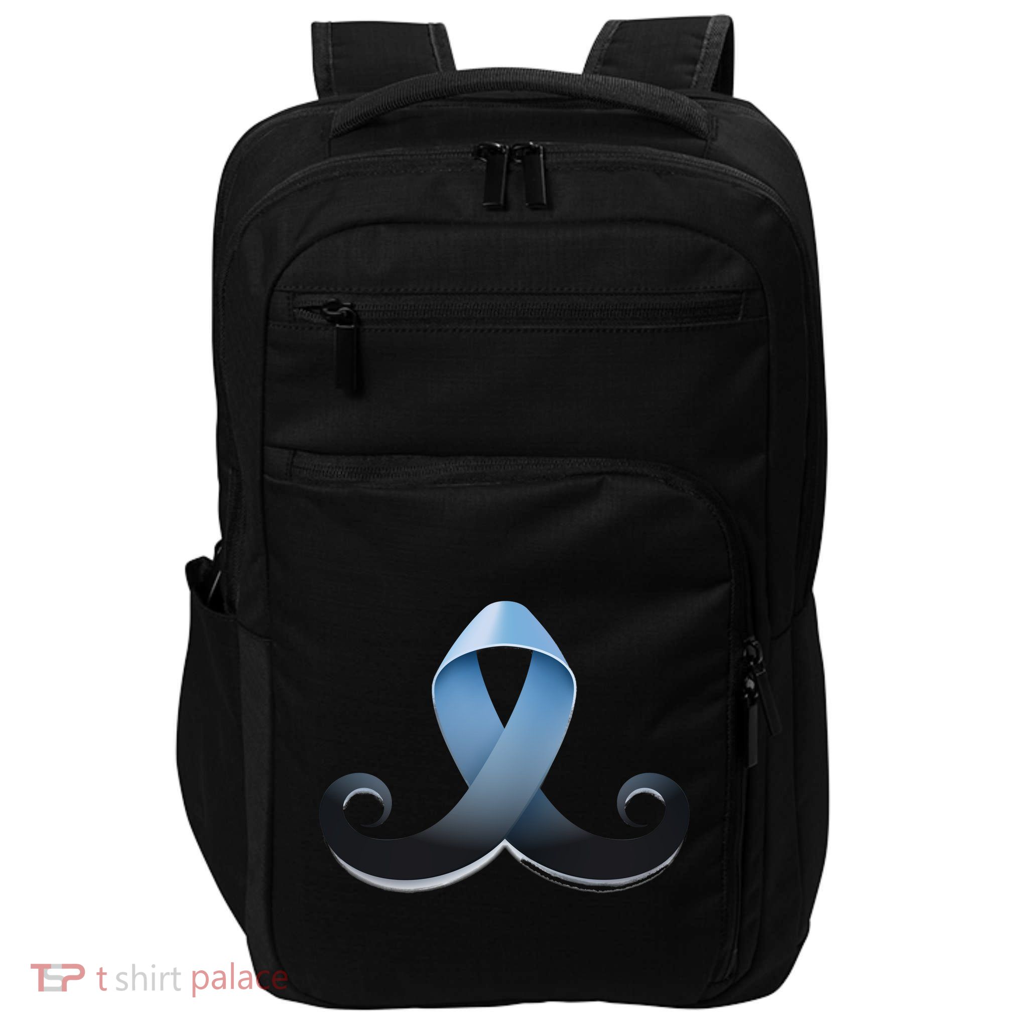 Prostate Awareness Ribbon Mustache Impact Tech Backpack