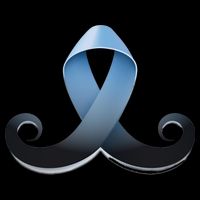 Prostate Awareness Ribbon Mustache Drawstring Bag