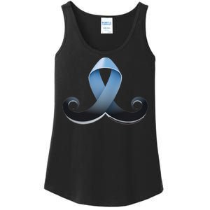 Prostate Awareness Ribbon Mustache Ladies Essential Tank