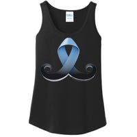 Prostate Awareness Ribbon Mustache Ladies Essential Tank