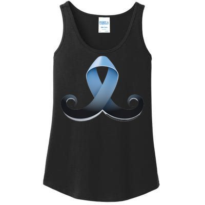 Prostate Awareness Ribbon Mustache Ladies Essential Tank