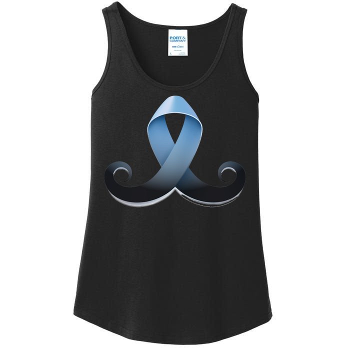 Prostate Awareness Ribbon Mustache Ladies Essential Tank