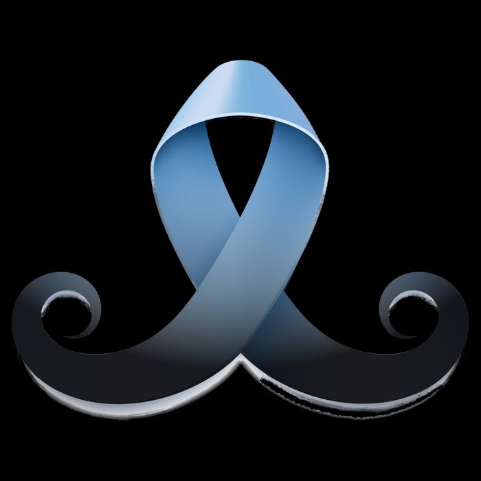 Prostate Awareness Ribbon Mustache Flatbill Hat