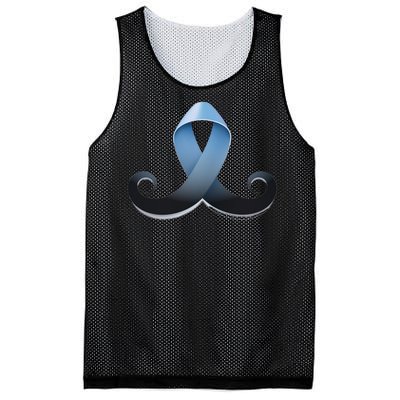 Prostate Awareness Ribbon Mustache Mesh Reversible Basketball Jersey Tank