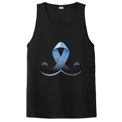 Prostate Awareness Ribbon Mustache PosiCharge Competitor Tank