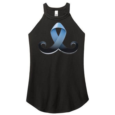 Prostate Awareness Ribbon Mustache Women's Perfect Tri Rocker Tank